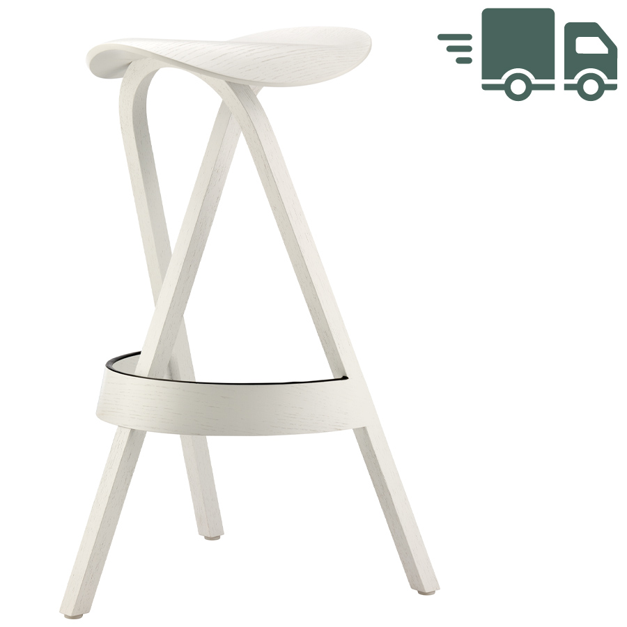 THONET 404 H Holzbarhocker - Eiche weiß lasiert