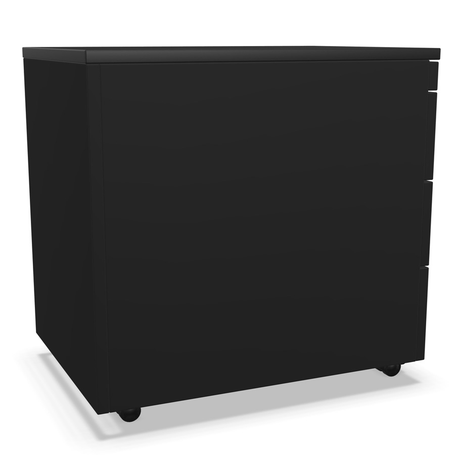 Palmberg Rollcontainer ORGA PLUS 333+1 schwarz - Rückansicht