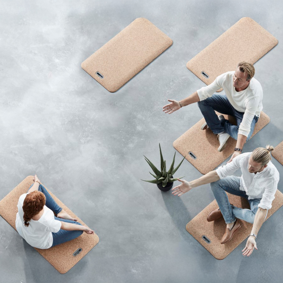 Götessons StandzOn | Antimüdigkeitsmatte | Yogamatte | Kork | Beispielbild