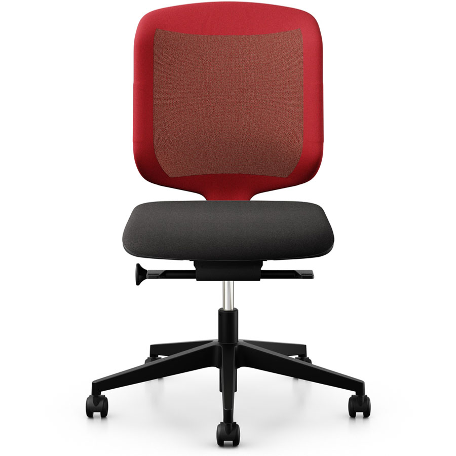 Giroflex 434-3019 rot mit Kunststoff-Fußkreuz - Frontansicht