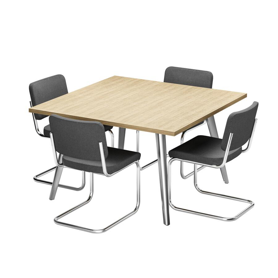 Thonet 1545 Tisch Gestell alu verchromt