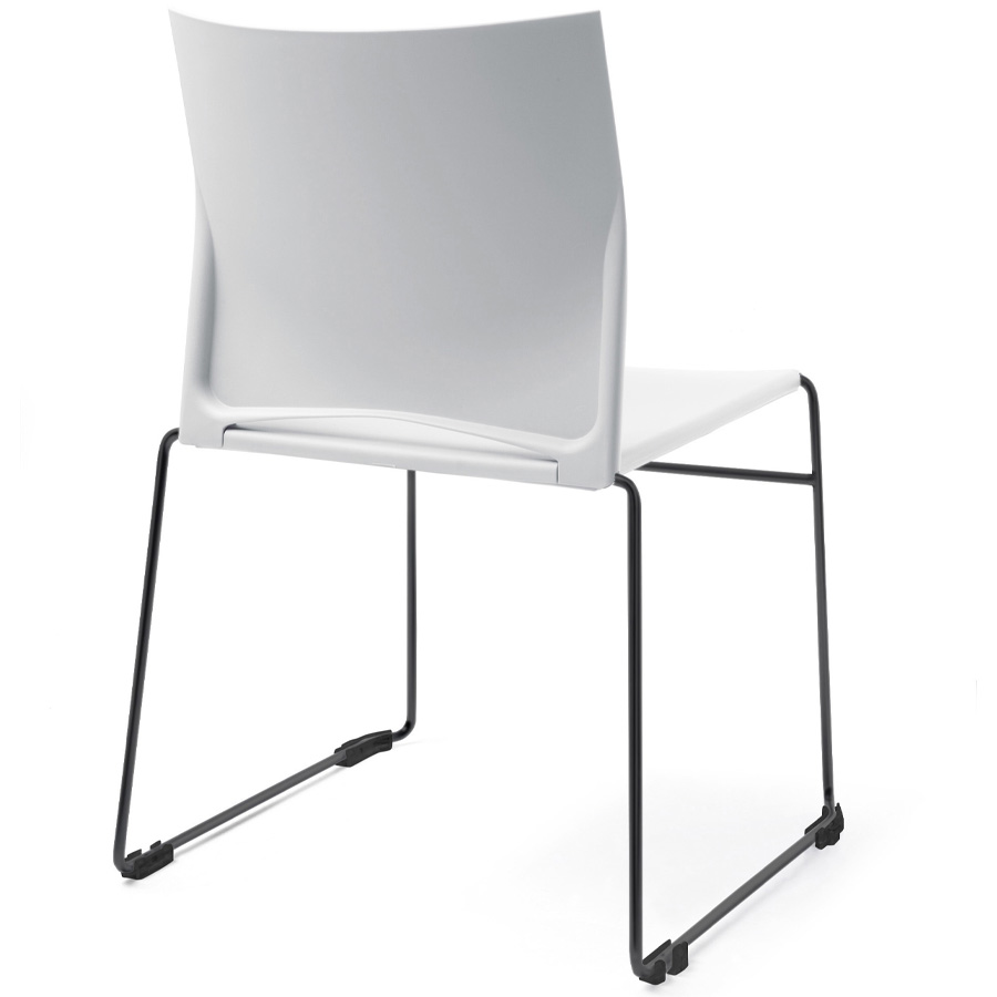 Profim Ariz 550V Kunststoff weiß - Gestell schwarz pulverlackiert - Rückseite