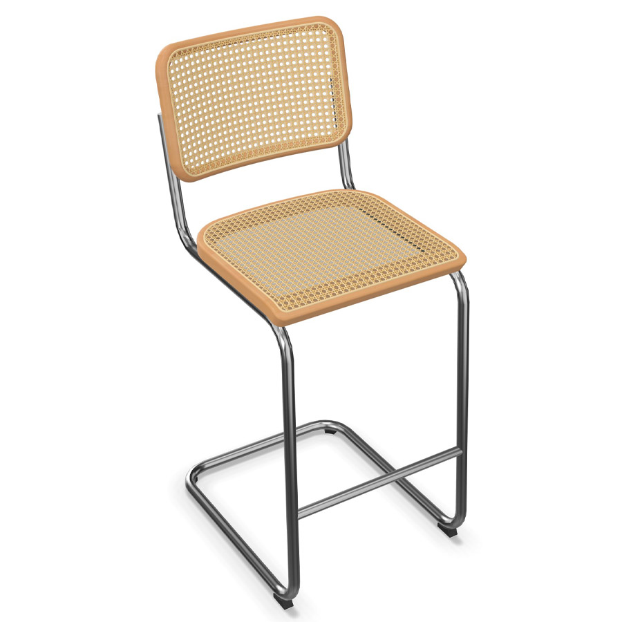 THONET Barhocker S 32 VH Rohrgeflecht-Sitz Buche natur gebeizt