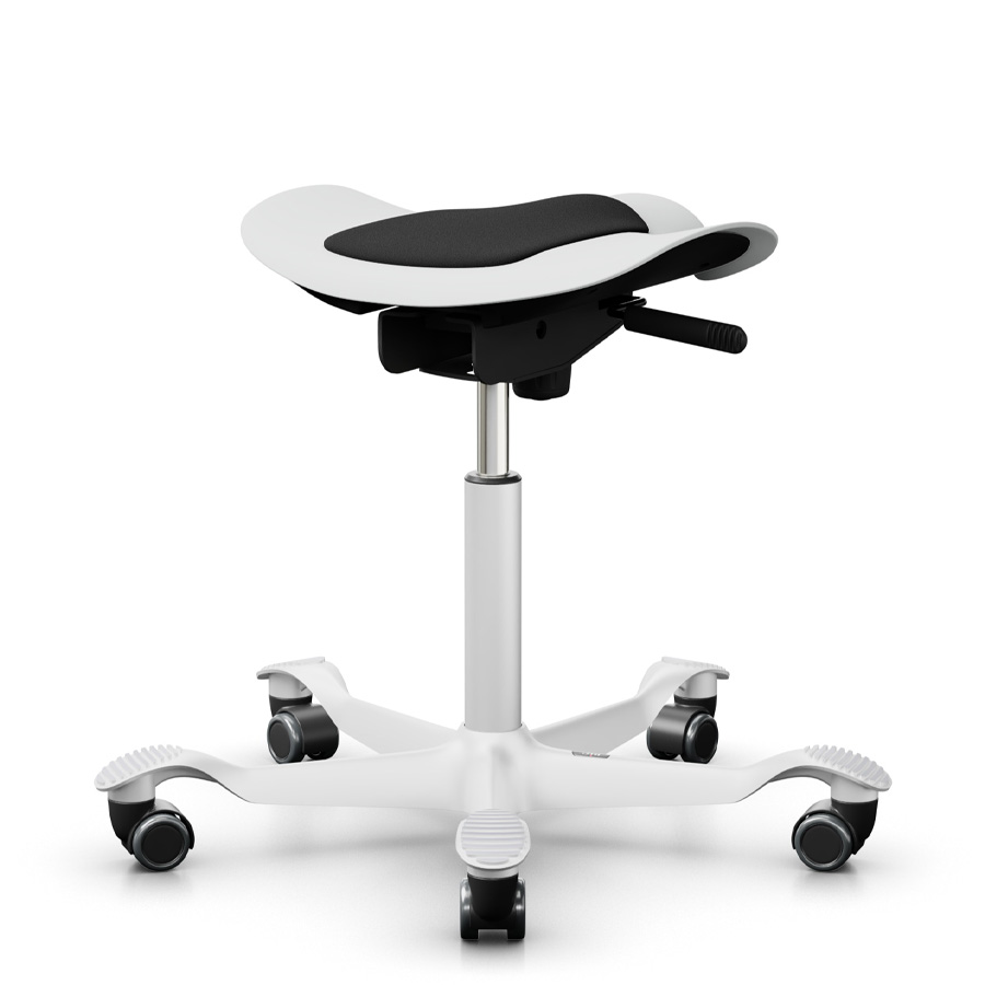 HAG CAPISCO PULS 8001 Hocker "white edition" - weiß ohne Sitzflächenmatte - Rückansicht