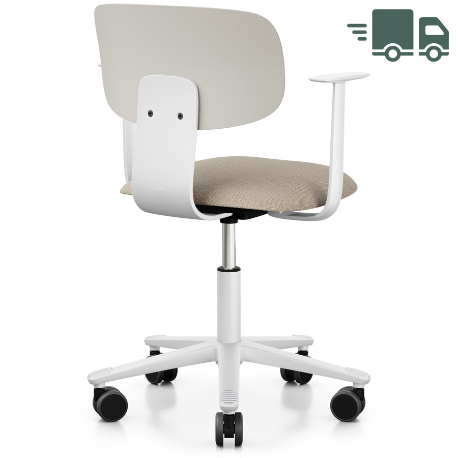 HAG Tion 2140 Bürostuhl Mist mit Armlehnen - Sitz Stoff Mainline Flax - Rückenschale Kunststoff