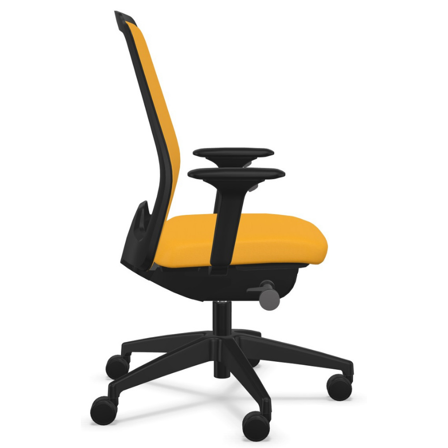 Interstuhl EVERYis1 (EV311) Bürostuhl schwarz mit Chillback Rückenlehne - Seitenansicht