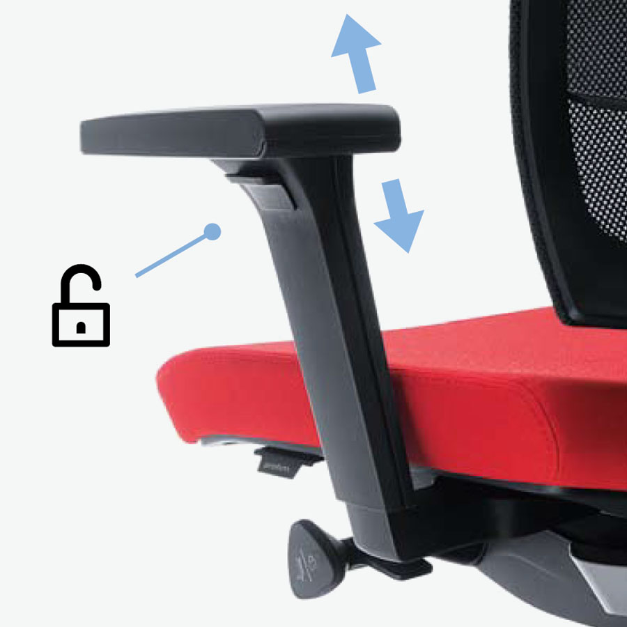 Höhenverstellung Armlehnen