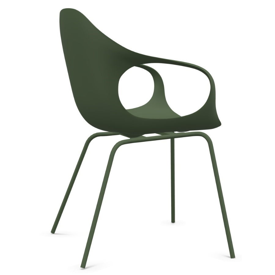 Kristalia Elephant Vierfuß | Schale olivgrün | Gestell olivgrün