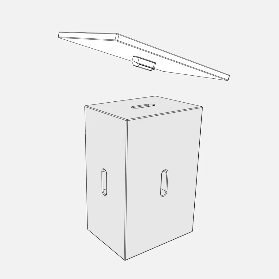 X-Table mini Tischplatte (Skizze)