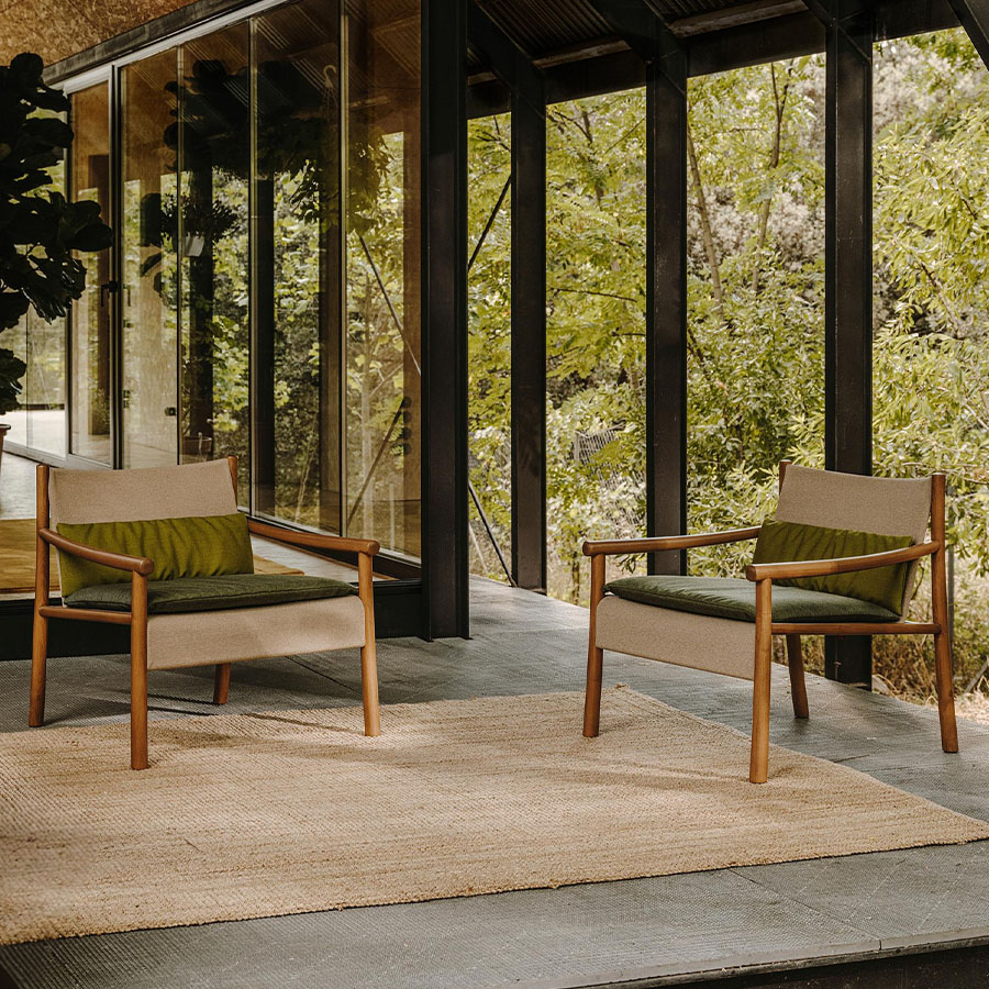 Arper Kata Lounge Sessel mit Sitzfläche Wheat