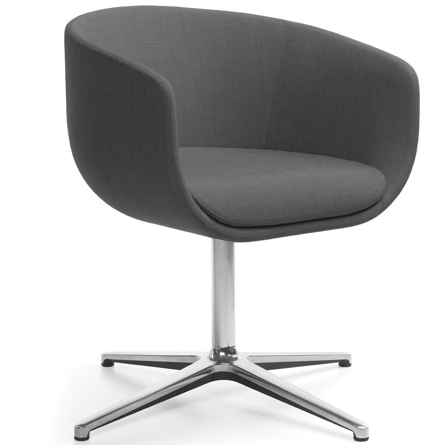 Profim Nu 20F - Bezug EVO anthrazit - Gestell Fußkreuz Aluminium poliert