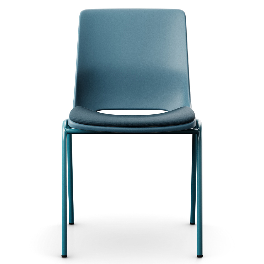 Profim Ana Sitz gepolstert | Schale und Gestell teal-blue | Bezug Select 66194