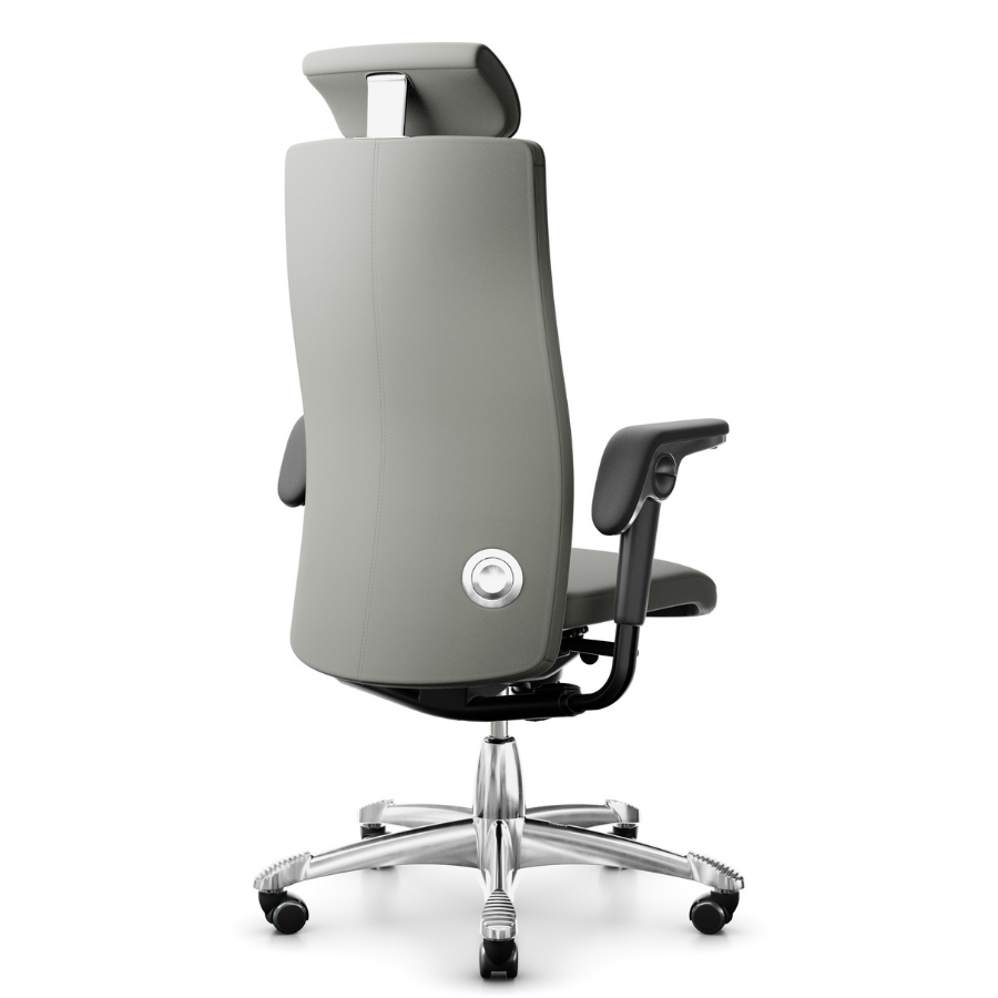 HAG Tribute 9031 Chefsessel Fußkreuz und Gestell komplett poliert - Rückansicht