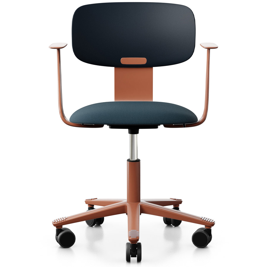 HAG Tion 2140 Bürostuhl Crowberry mit Armlehnen - Sitz Stoff select - Rückenschale Kunststoff - Frontansicht