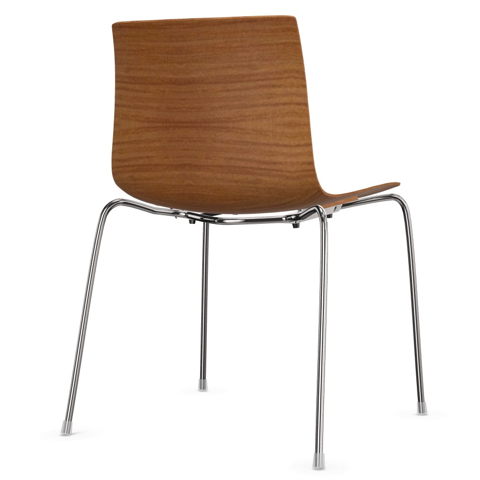 Arper CATIFA 46 0351 Eiche mit Gestell Stahl verchromt