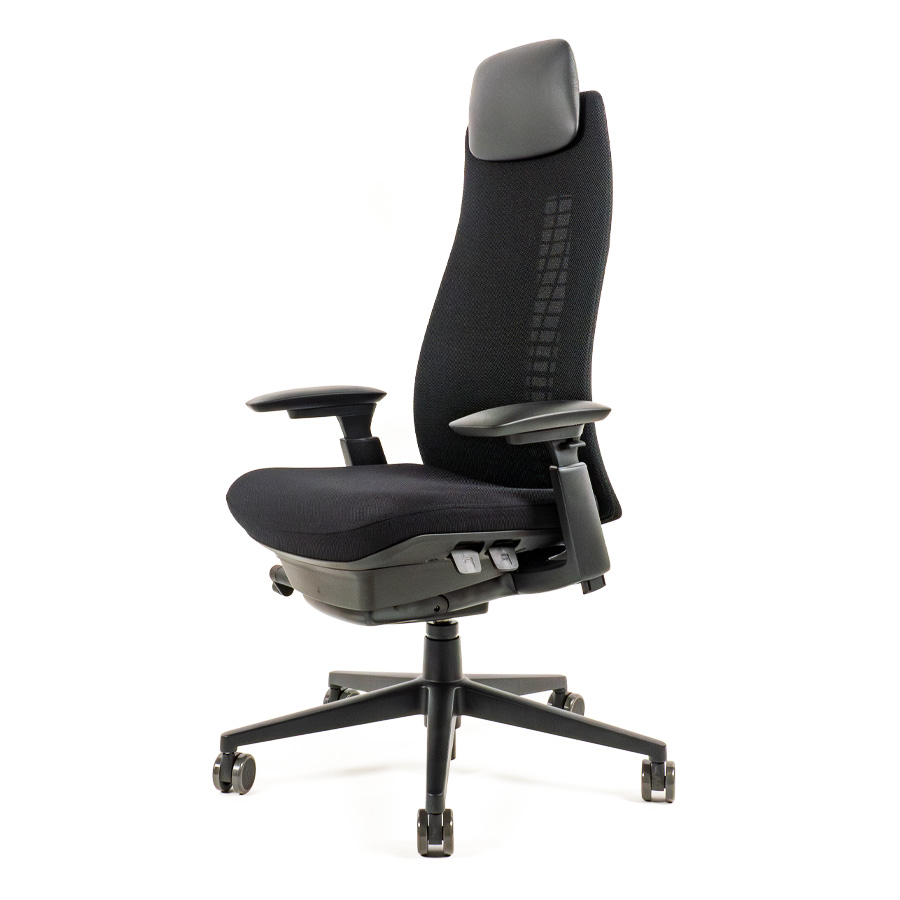 HAWORTH Fern Gamingstuhl | Bis 150 kg | AKTION Black Edition | seitliche Ansicht