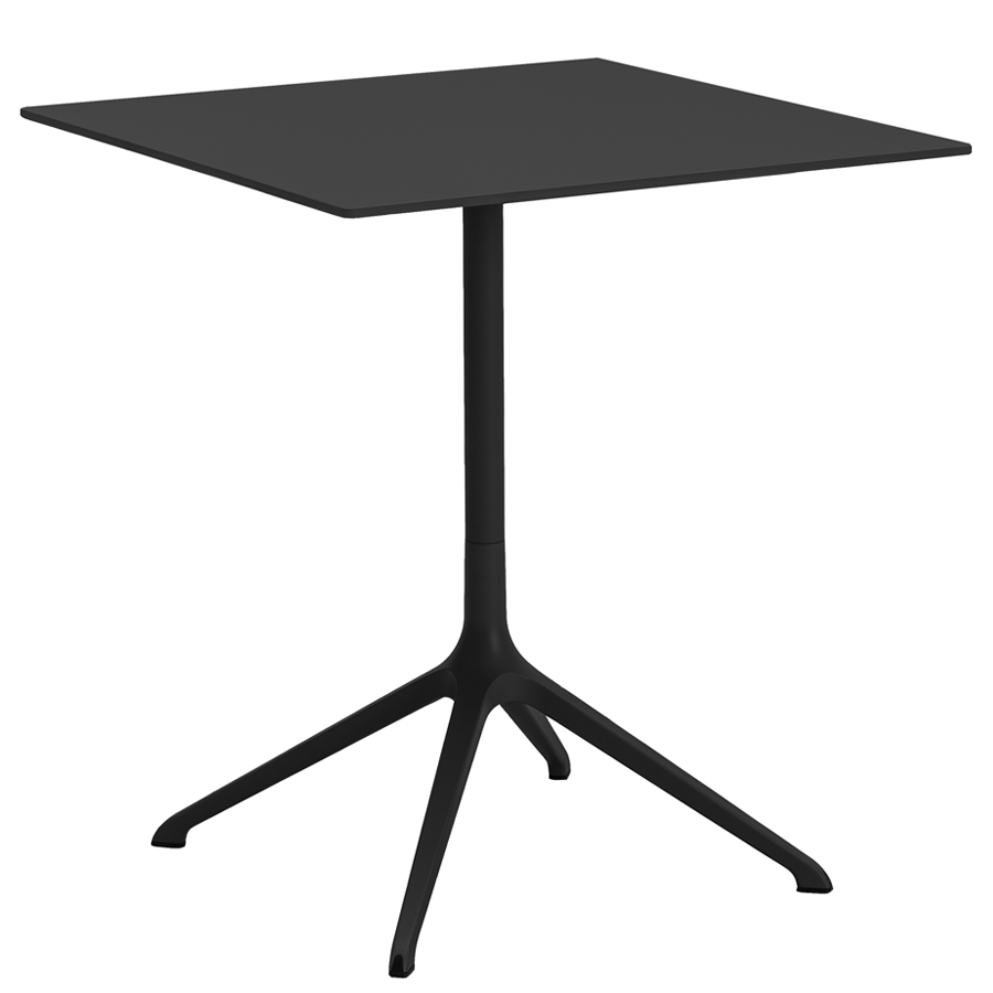 Kristalia Elephant Tisch quadratisch Platte schwarz Gestell schwarz 79x79cm