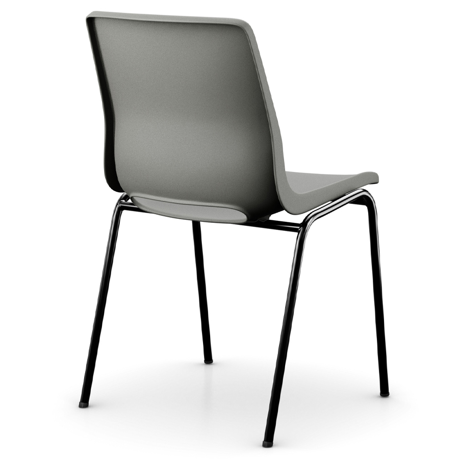 Profim Ana ungepolstert | Schale in Charcoal grey | Gestell in Schwarz