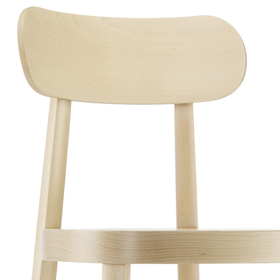 THONET 118 M Holzstuhl mit Muldensitz Buche gebeizt aufgehellt - Nahaufnahme