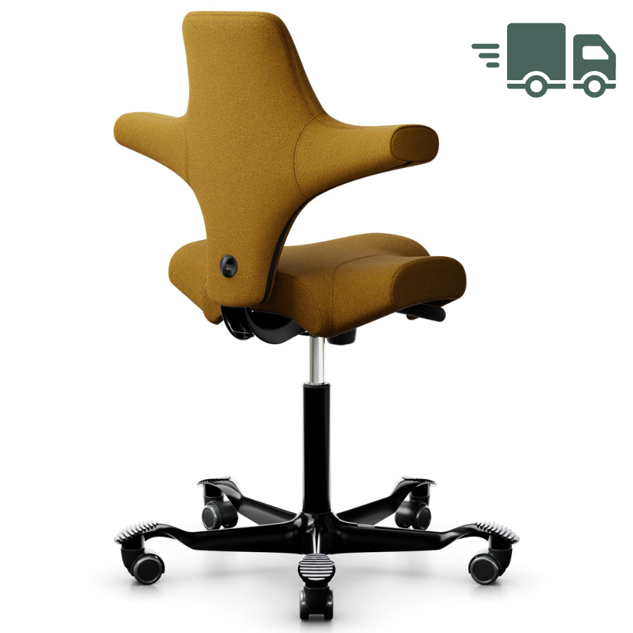 HAG Capisco 8106 Bürostuhl Stoff Capture Farbe Ocker mit Gestell schwarz - schnell geliefert
