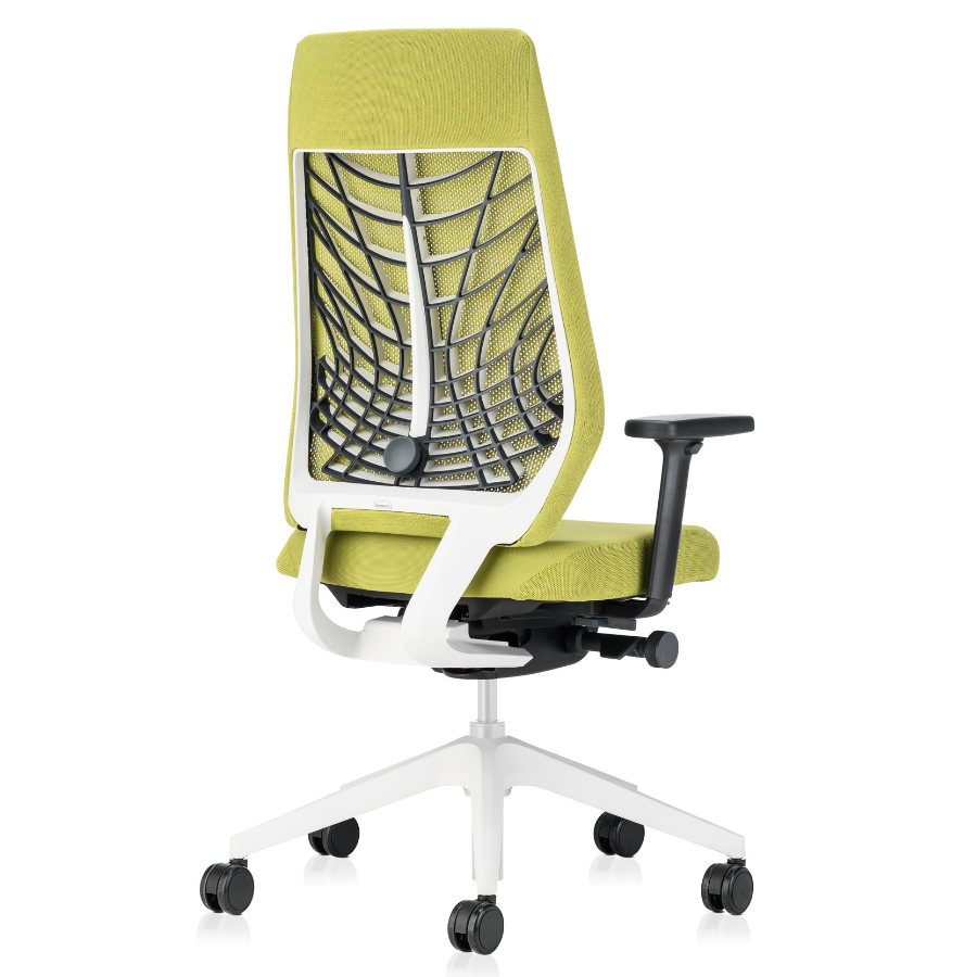 Interstuhl JOYCEis3 JC217 Bürostuhl mit Netzrücken hoch Farbe maigrün - Rückansicht