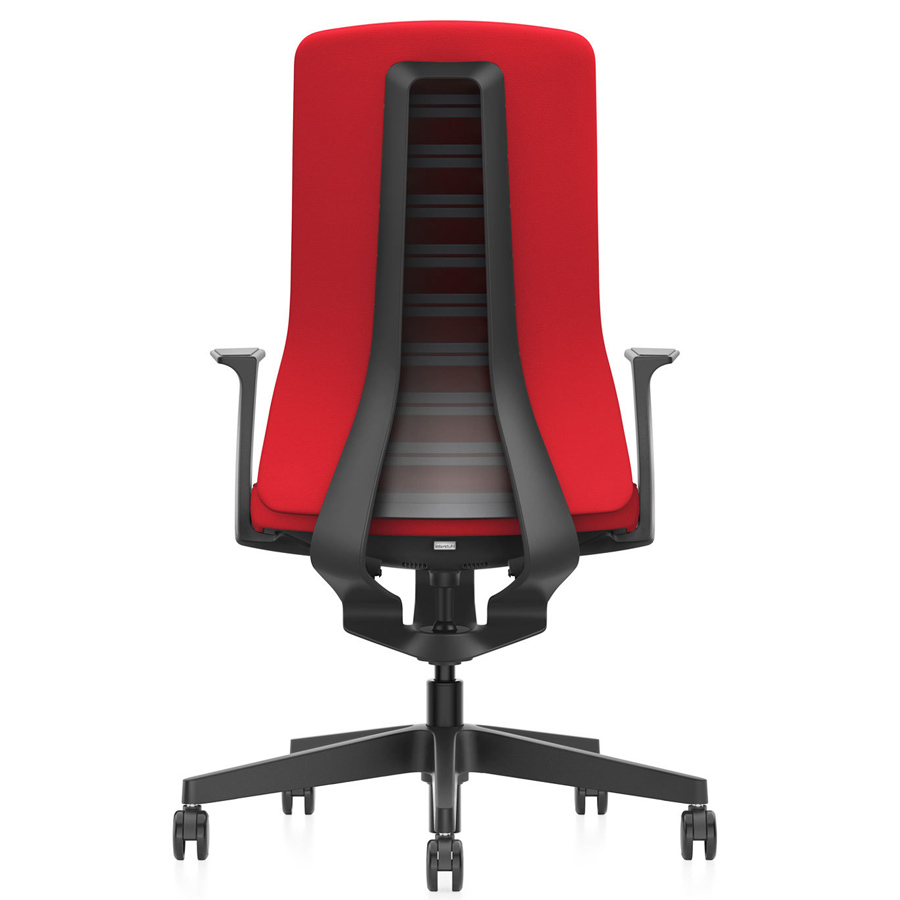 Interstuhl PUREis3 PU113 schwarz rot - T-Armlehnen fix