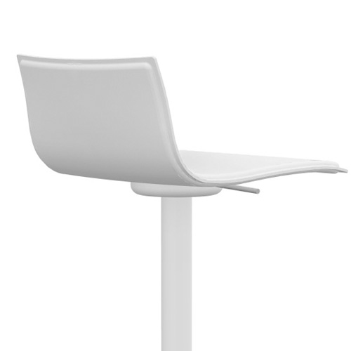 lapalma THIN Barhocker - Leder weiß - Gestell weiß