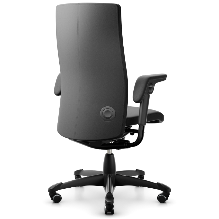 HAG Tribute 9021 Chefsessel schwarz Fußkreuz/Gestell schwarz - Rückansicht