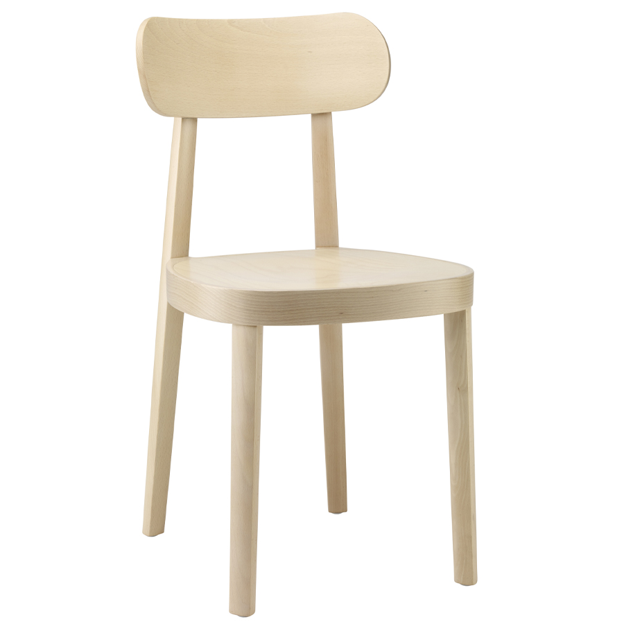 THONET 118 M Holzstuhl mit Muldensitz Buche gebeizt aufgehellt