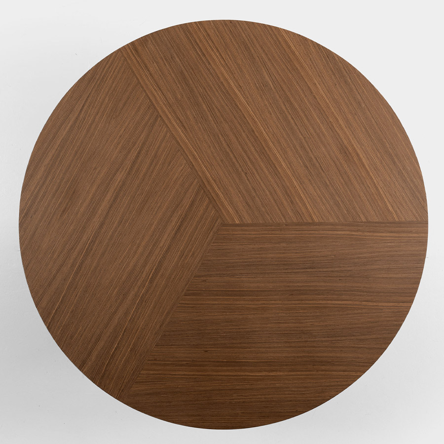 Kristalia Holo Pillar - Esstisch - Tischplatte Nussbaum