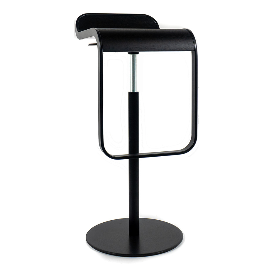 Lapalma LEM Barhocker Sitz Eiche schwarz gebeizt Gestell schwarz - Gasfeder chrom