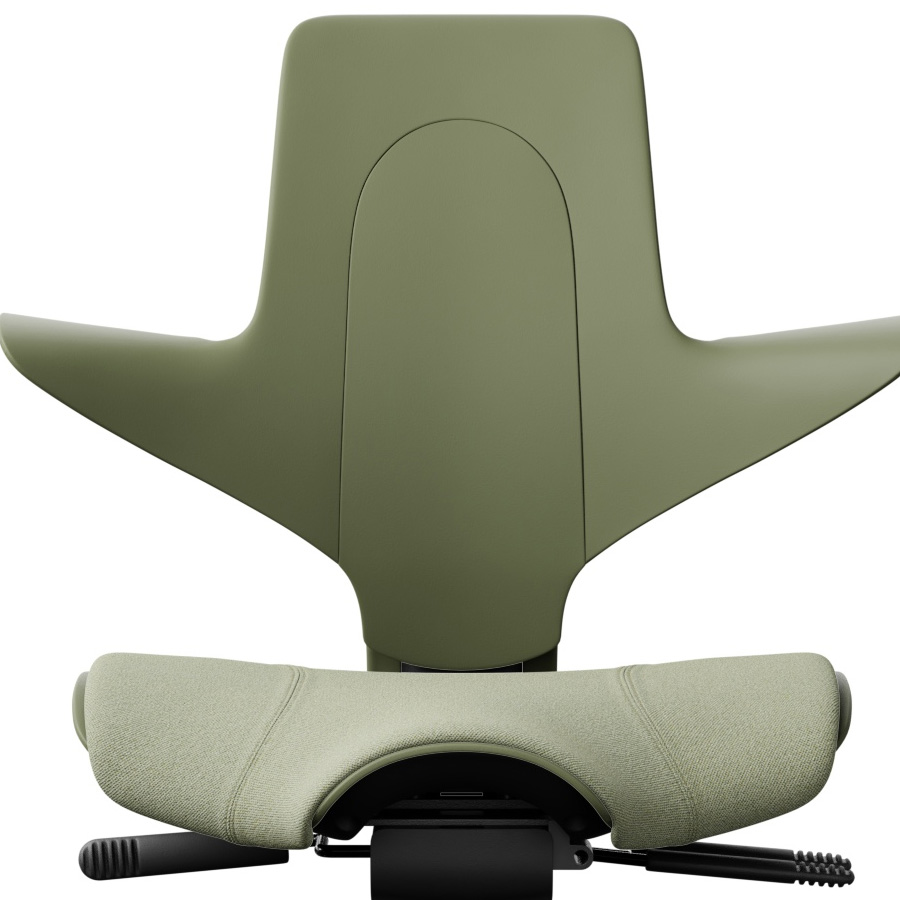 HAG Capisco Puls 8020 Moss grün mit Gestell schwarz Bezug Capture grüngrau