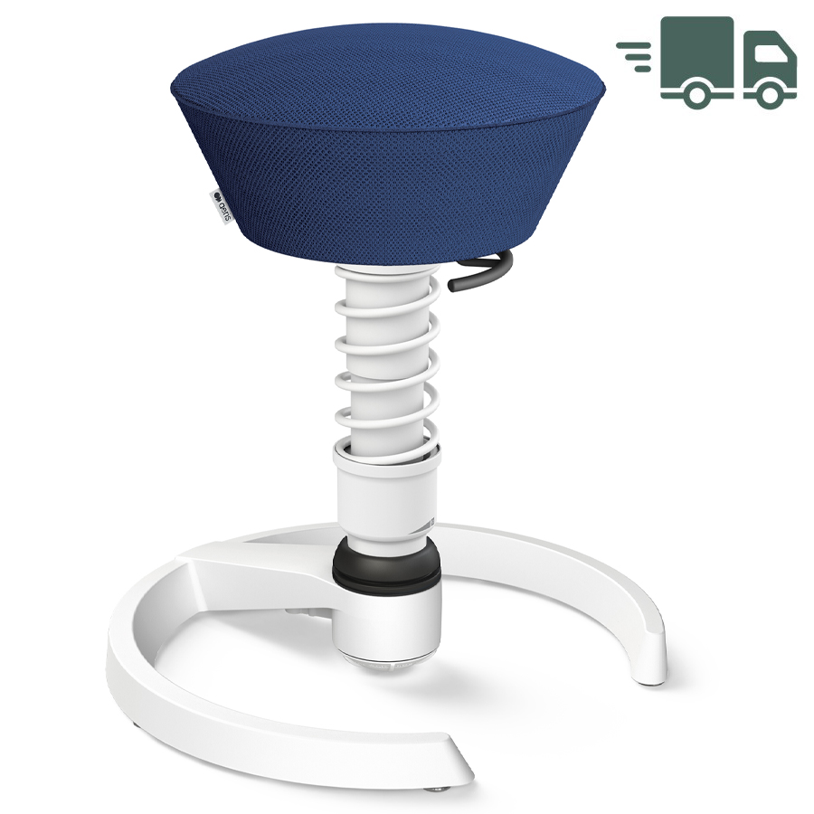 Aeris Swopper Air Mesh-Gewebe Runner blau mit Gleiter - Gestell/Feder weiß