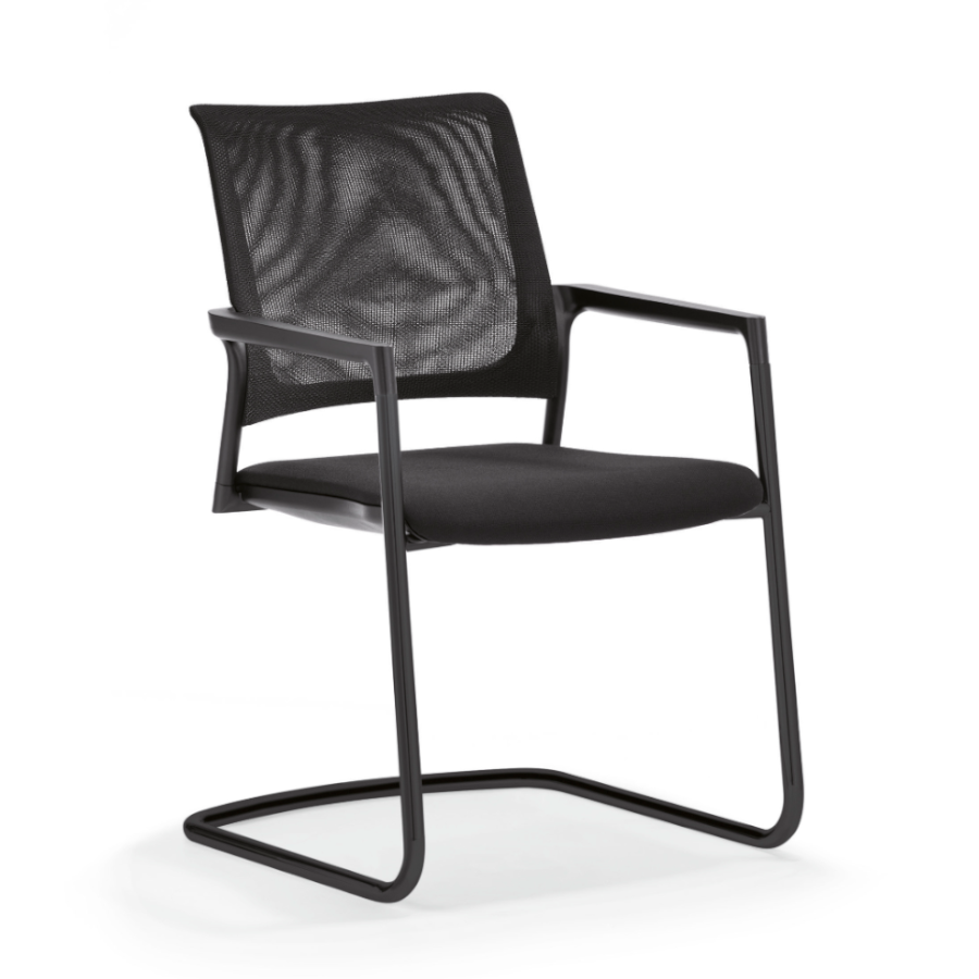 Klöber MERA 46 (mer46) Freischwinger komplett schwarz