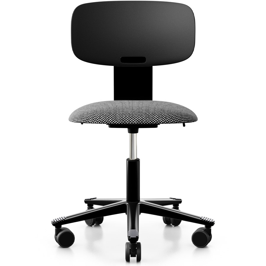 HAG Tion 2140 Bürostuhl schwarz - Sitz Stoff Sisu - Rückenschale Kunststoff - Frontansicht