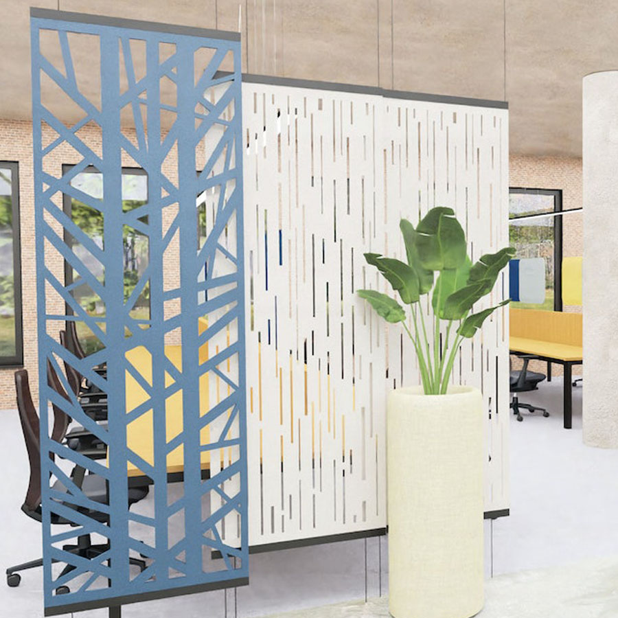 BuzziSpace BuzziFalls | Raumteiler Wand Decke | Beispielbild