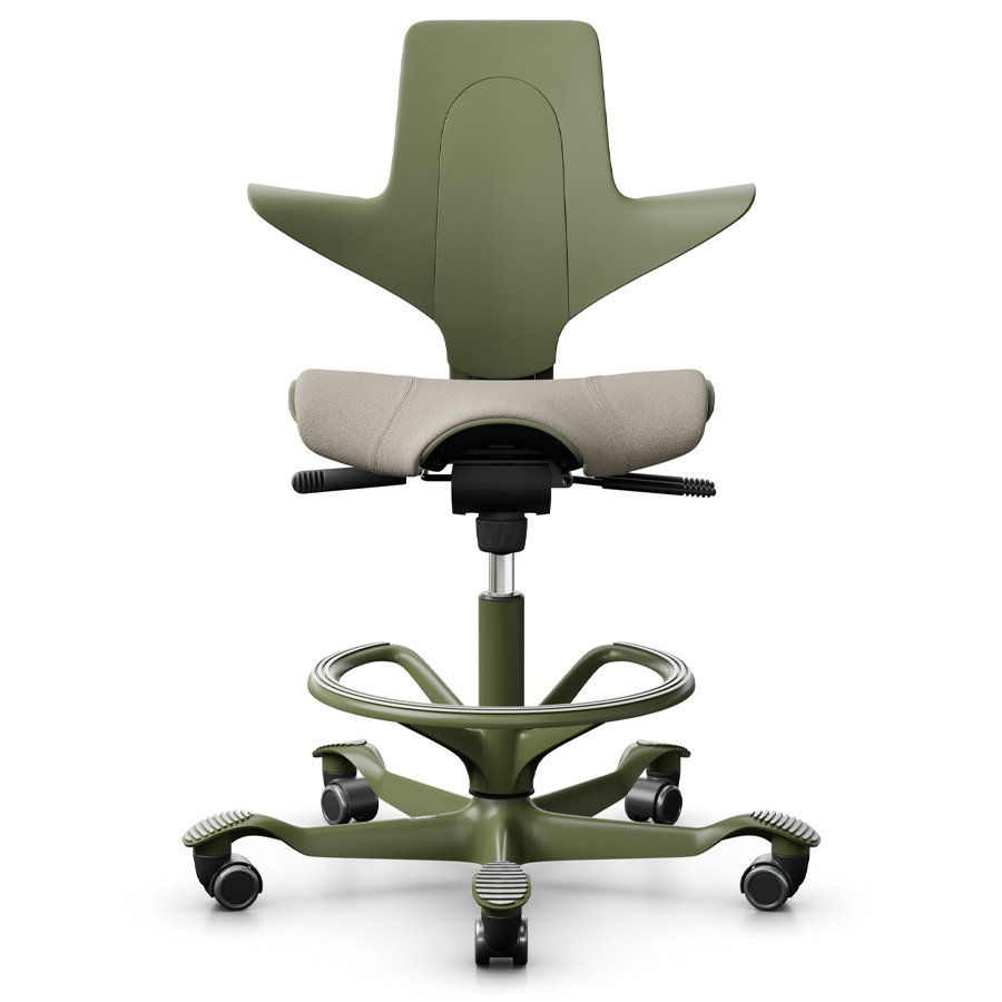 HAG CAPISCO PULS 8020 | Stehhilfe | Farbe Moss | Sitzfläche hellbeige | Fußring