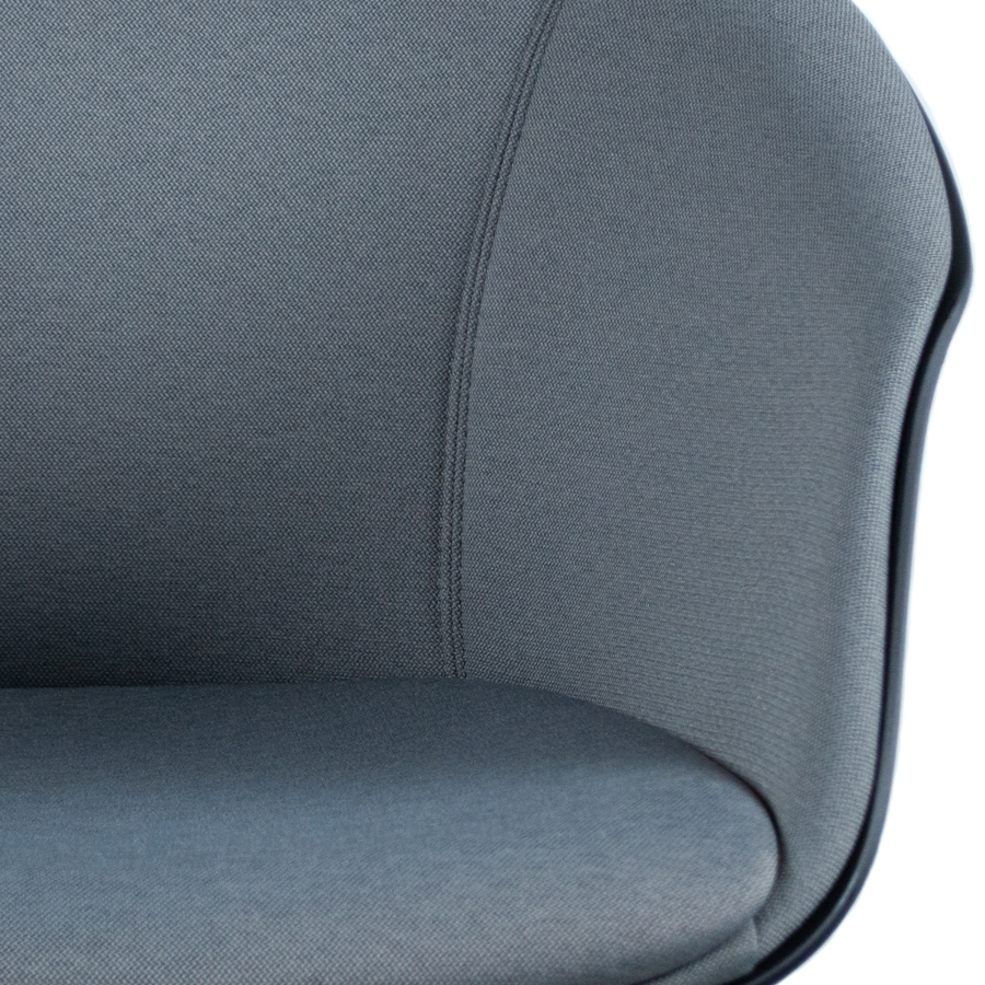 Interstuhl SHUFFLEis1 SU356 - Bezug ERA quarzgrau - Schale schwarz - Nahaufnahme