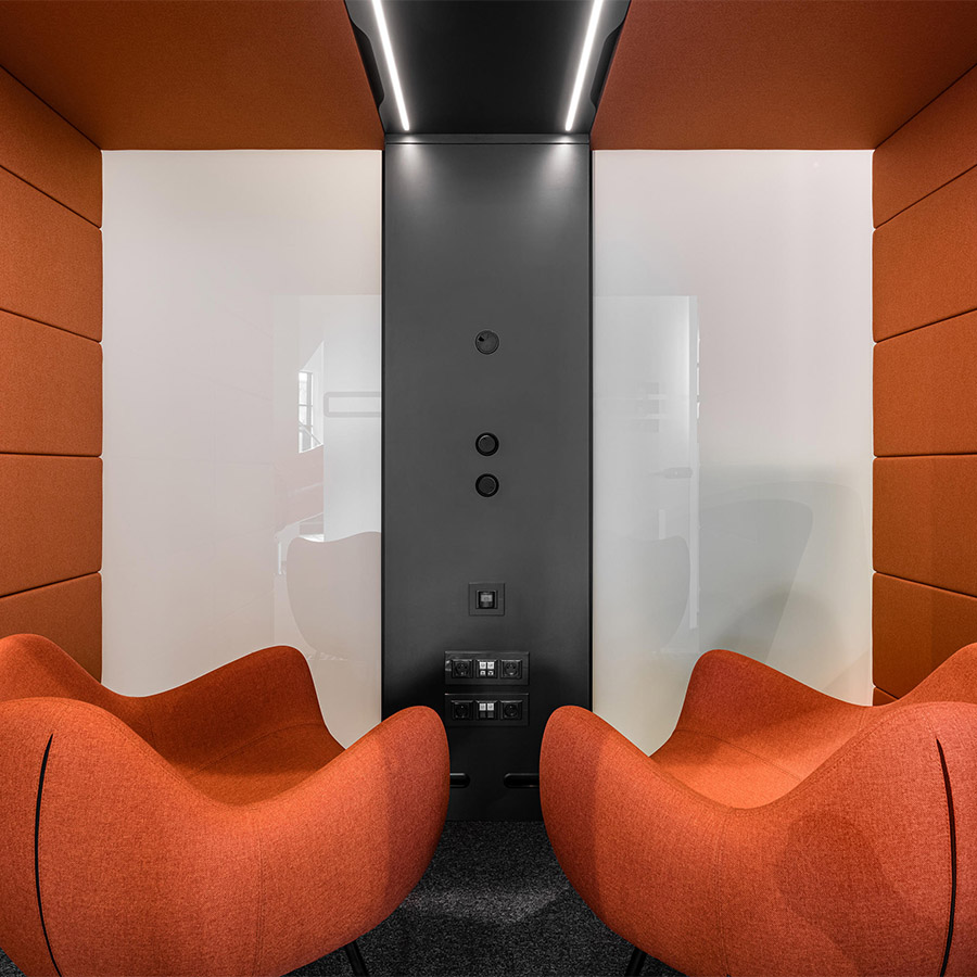 Hushoffice Hushmeet.L Akustikbox konfigurierbar in Wool Sienna