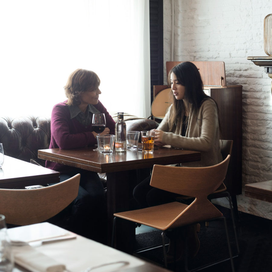 Arper SAYA 3702 Holz mit Kufengestell schwarz