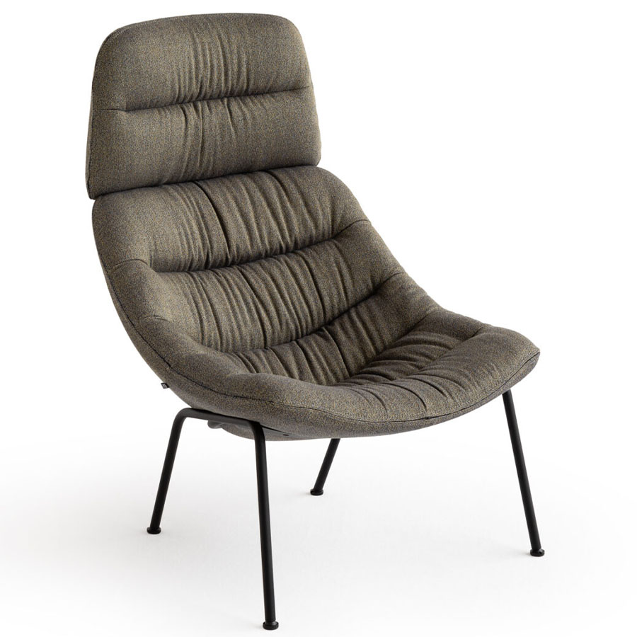 Noti Mishell Soft XL Sessel mit Vierfußgestell Stoff Melange Nap 371