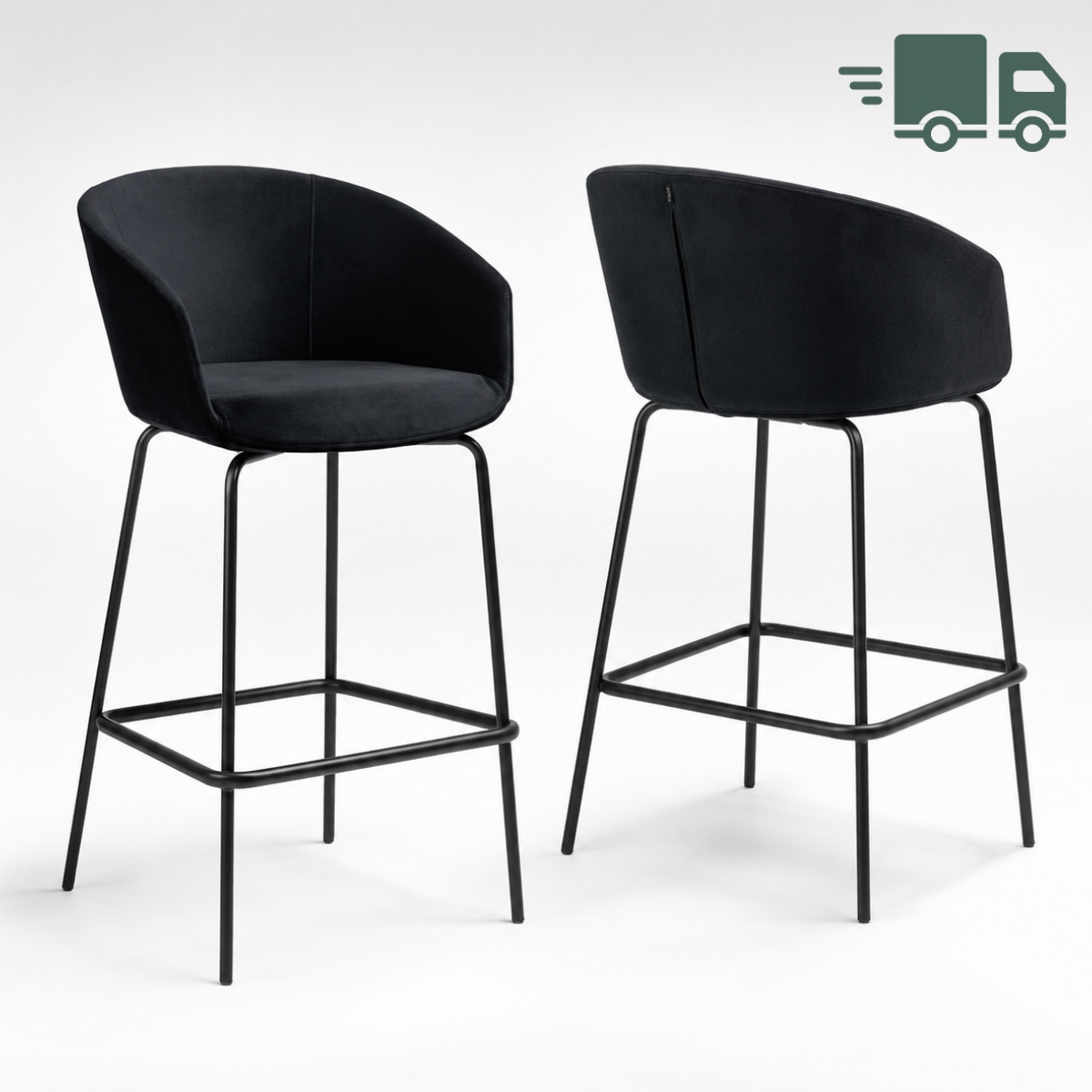 bejot Oxco small Barhocker samt schwarz lkw