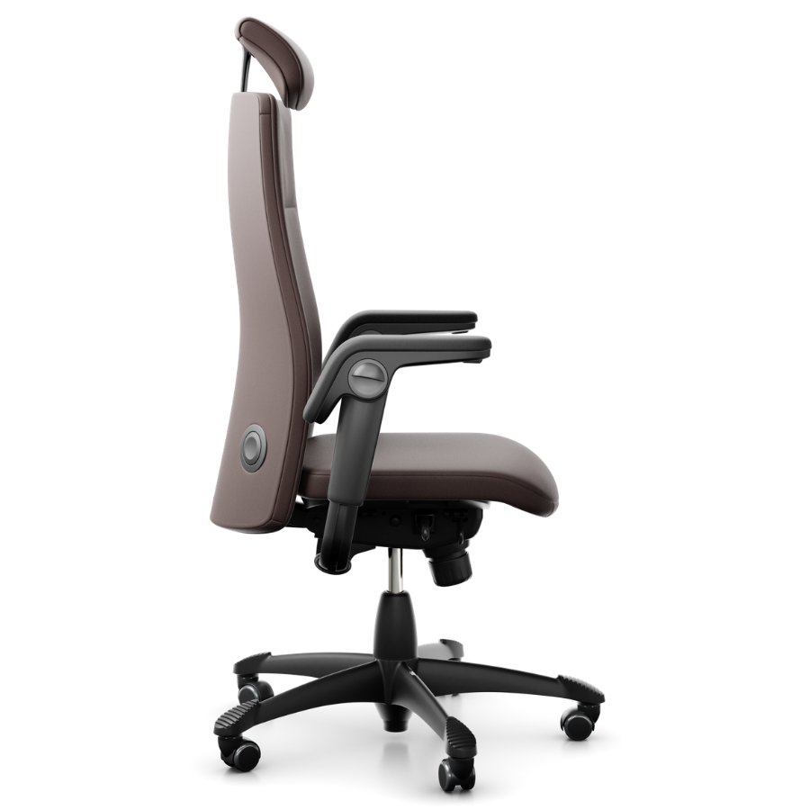 HAG Tribute 9031 Chefsessel Fußkreuz und Gestell komplett schwarz - Seitenansicht