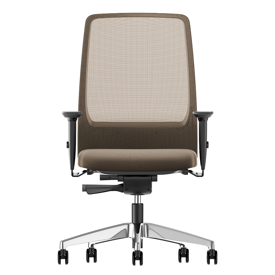 Interstuhl AIMis1 (1S03) Bürostuhl mit Netzrücken beige Fußkreuz Chrom