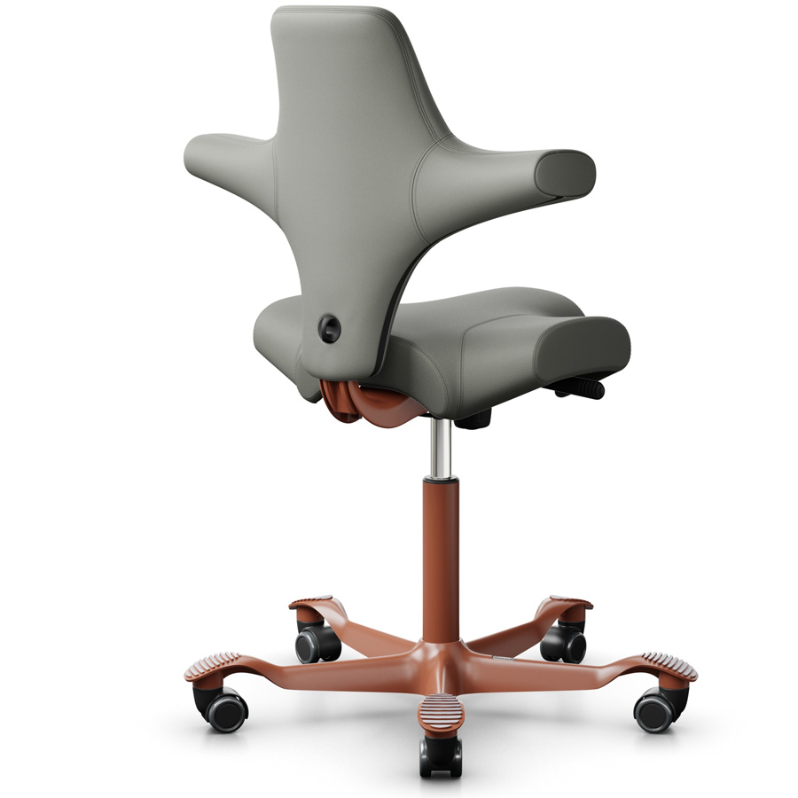 HAG Capisco 8106 Leder Schlamm Gestell Blush Rose