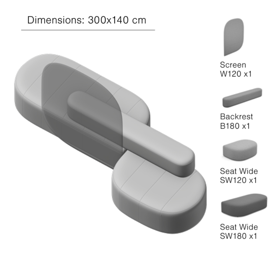 Profim Revo Loungegruppe | Komplettmodul LS3