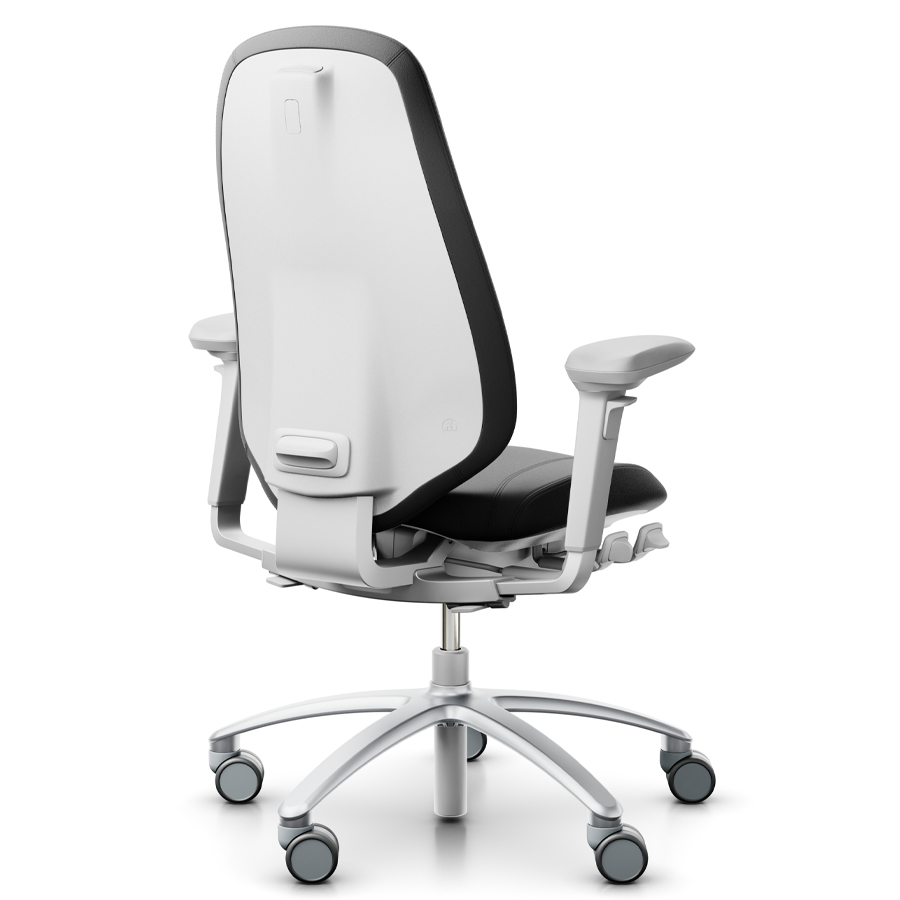 RH Mereo 300 silver-grey hohe Rückenlehne u. Armlehnen - Rückansicht