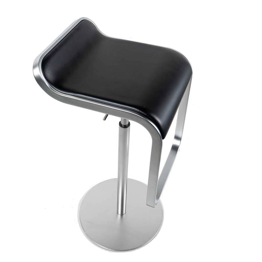 LAP-AS80-C1lapalma LEM S80 Barhocker 66-79 cm Leder Schwarz Gestell chrom -