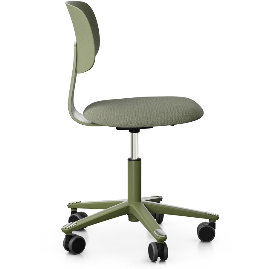 HAG Tion 2140 Bürostuhl Moss Grey - Sitz Stoff Cura - Rückenschale Kunststoff - Seitenansicht