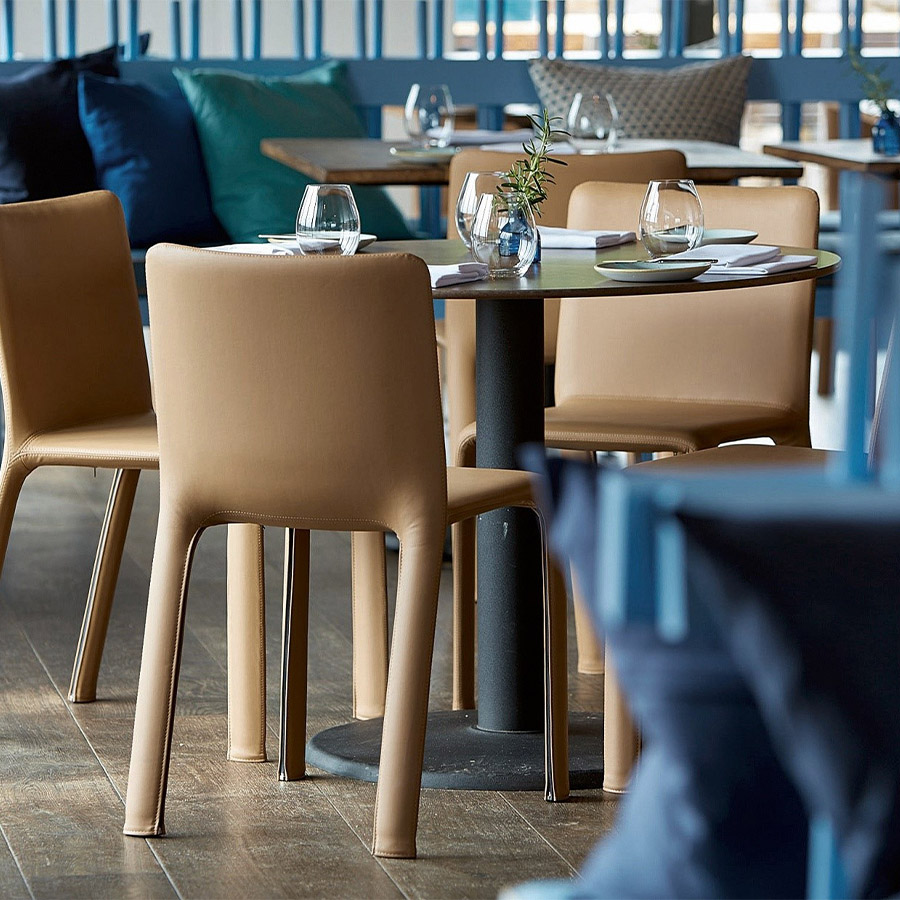 Kristalia Joko Stuhl gepolstert mit Stoff Valencia Kunstleder Sisal 107-2117